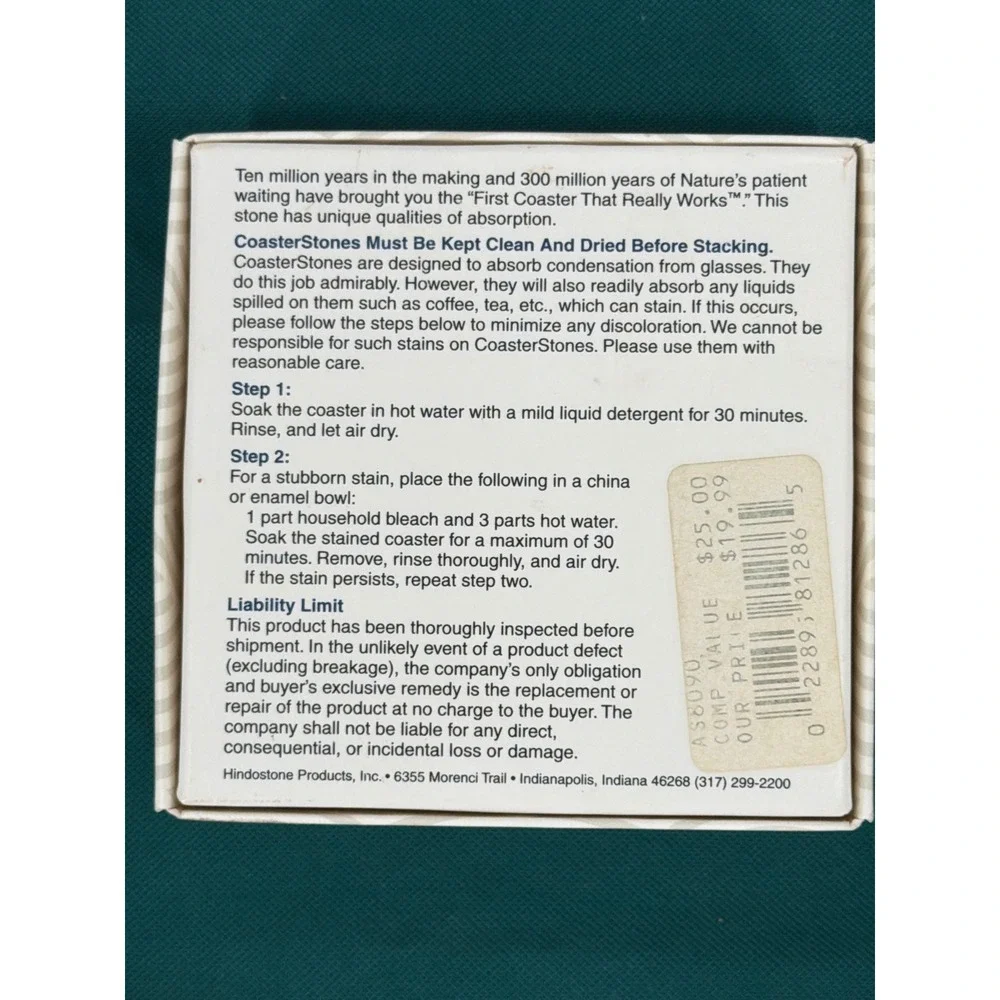 CoasterStone Sandy Lynam Clough Teapot Absorbent Stone Coasters Set of 4‎ Round